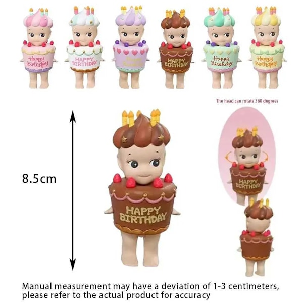 Söt Solig Ängel Hippie Blind Box Födelsedagstårta Present Serie Docka Modell Mini Anime Karaktär Present Rum Julklapp X250312.Ca