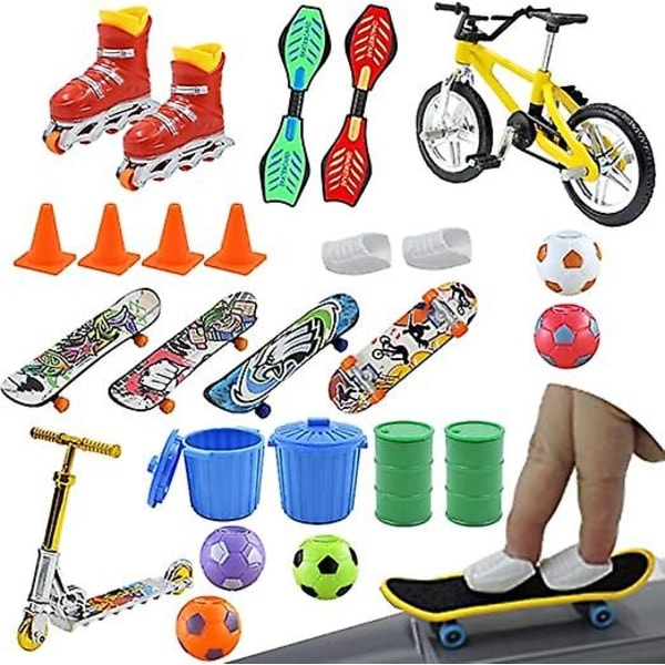 Mini Finger Skateboard Adventskalender 24 dagar jul med färgglad bräda För barn Tonåringar Vuxna