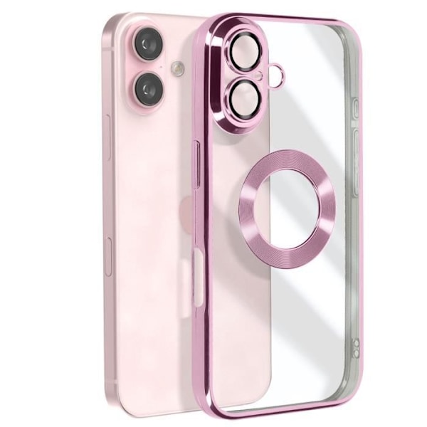 Glam Series iPhone 16 -kotelo, iskunkeava, vaaleanpunainen
