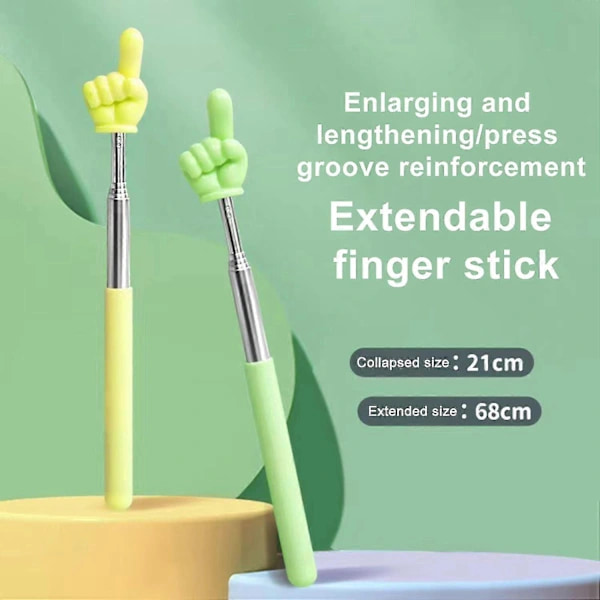 Extendable Finger Stick Retractable Telescopic Classroom Teacher Pointer Mini Handheld Presentation -Sy -Sy Black Black