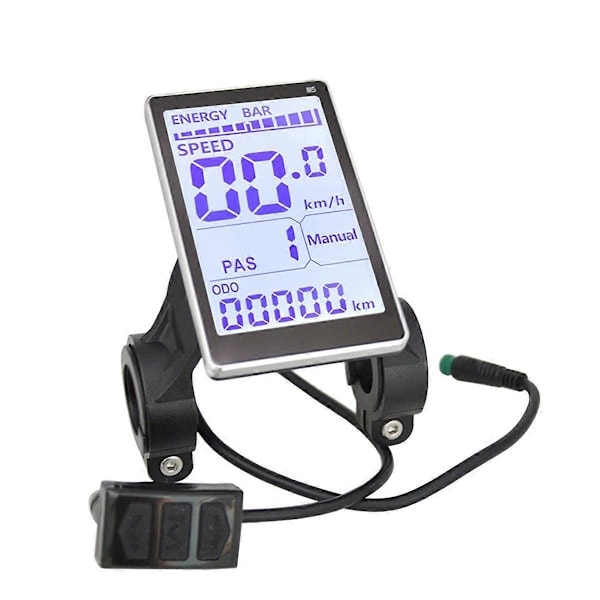 Elektrisk Cykel LCD Display Måler 5 Pin 24V 36V 48V 60V E Scooter M5 LCD Panel Skærm E-Cykel Cykel[D] Sort