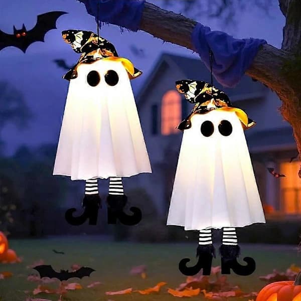 LED Heks Spøgelse Dekorationer til Halloweenfest Gård Indendørs
