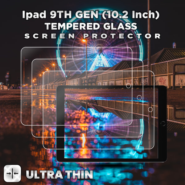 3-pack Apple iPad 9:e generationen (10,2 tum) - Härdat glas 9H - Superkvalitet skärmskydd