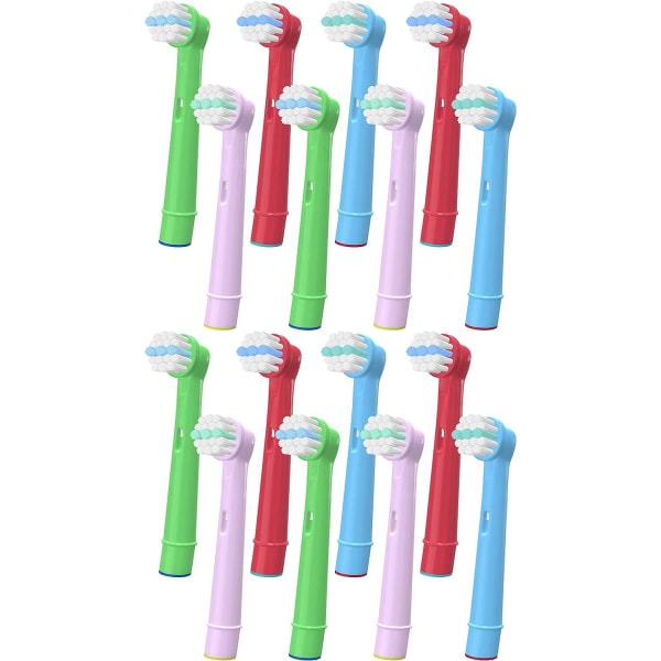 16 st Tandborsthuvuden för barn, kompatibla med Oral B, elektriska tandborsthuvuden för barn, kompatibla med Braun ersättningshuvuden_ca