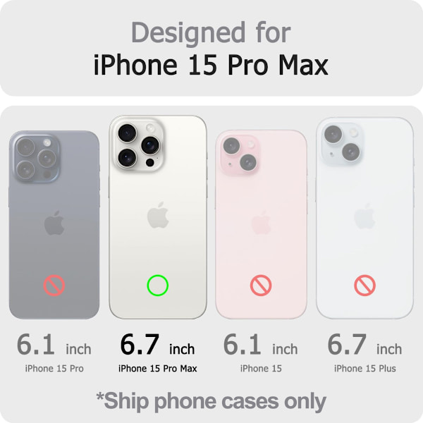 Magnetisk iPhone 15 PRO MAX-etui, stødsikkert gennemsigtigt hårdt bagcover, tyndt beskyttende etui