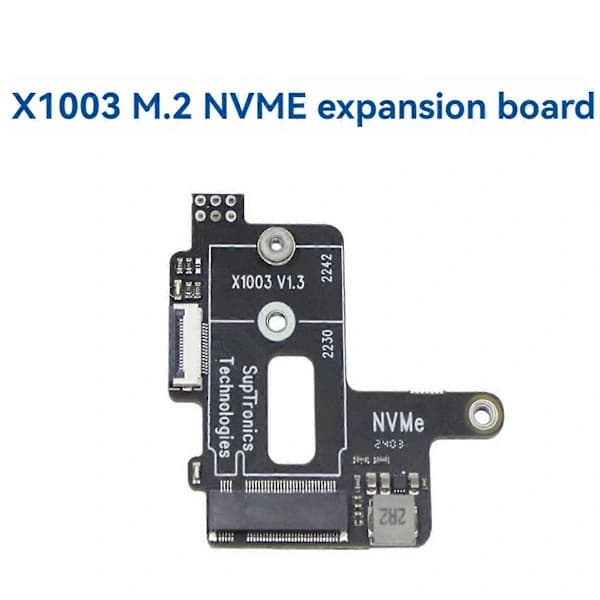 For Raspberry Pi 5 PCIe til M.2 NVMe HAT SSD MINI Adapterkort Svart