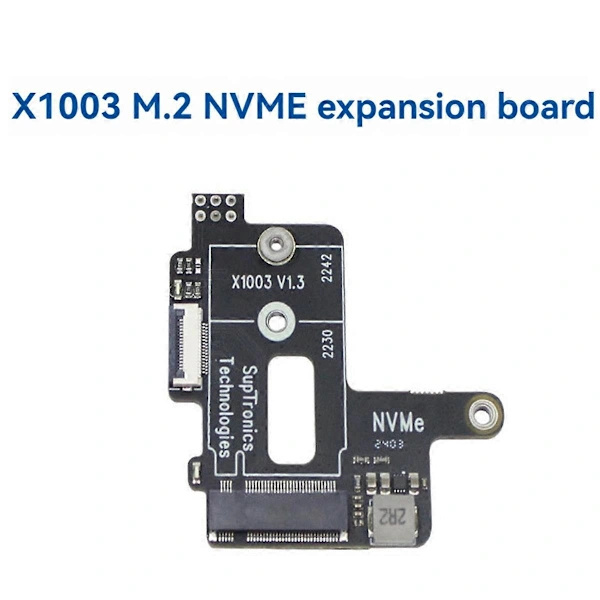Raspberry Pi 5 PCIe - M.2 NVMe HAT SSD MINI -sovitinkortti, musta