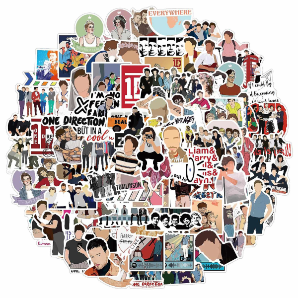 100 One Direction Doodle-klistermærker (ca.)
