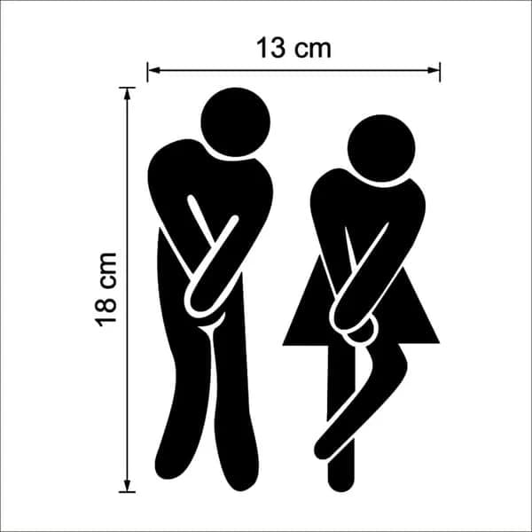 TS-WC-kyltti / Toalettikyltti itseliimautuvalla teipillä