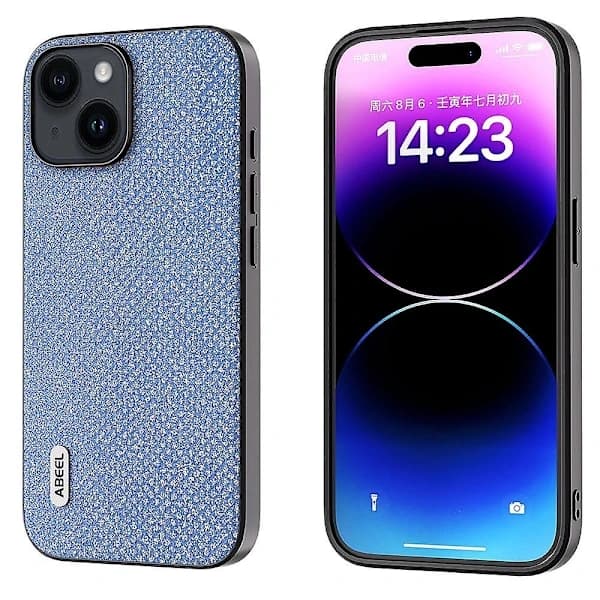 Diamantsvart Kant Telefondeksel for iPhone 14