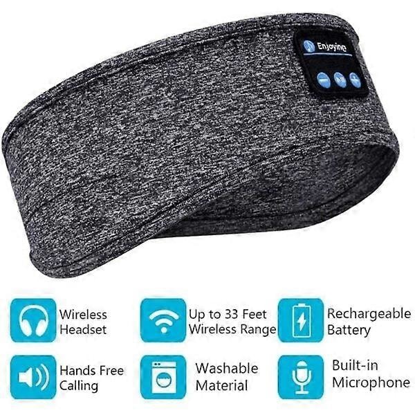 CASA Unikuulokkeet Bluetoothilla – Panta & Silmämaski Mukavaan Uneen grey