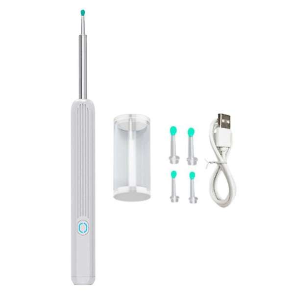 Korvan puhdistaja HD-kameralla ja 6 LED-valolla Korvavahapoistaja Wifi Ear Spoon Sovellusliitäntä Latautuva puhdistustyökalu Musta
