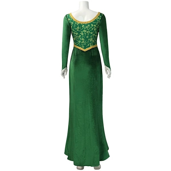 Shrek Cosplay-kostyme Anime Prinsesse Grønn Kjole Fiona Kjole Shrek Cosplay-kostyme Kvinner Sexy Fløyel Halloween Karneval Klær 110 dress_ca