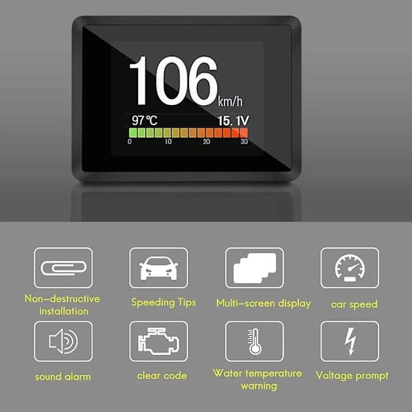 Bil A203 OBD2 On-Board Computer Digital Computer Trip Display Hastighed Brændstofforbrug Måler