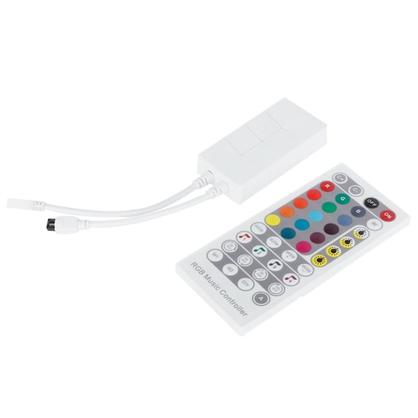 LED Lyslistkontroller Intelligent WIFI RGB 40-knapps Infrarød Fjernkontroll DC5V 12V 24V