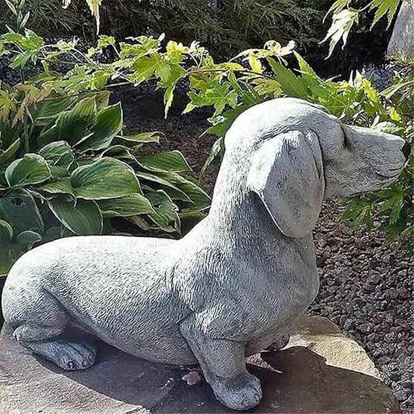 Sittande Hund Resin Dekoration 12cm