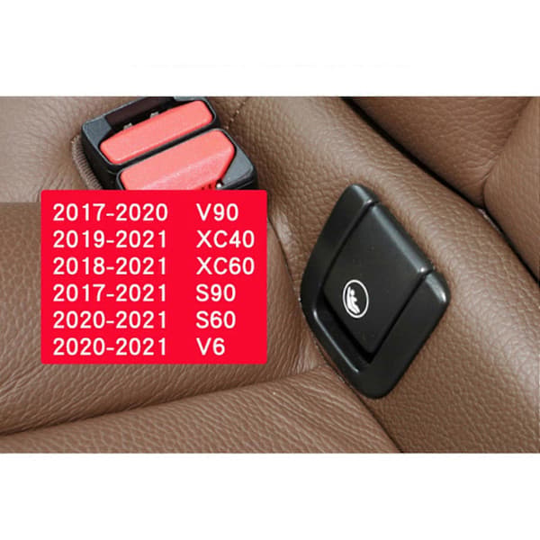 ISOFIX-beskyttelse til autostol bagtil til V60 V90 XC40 XC60 S60 S90 Bil Bag Sort