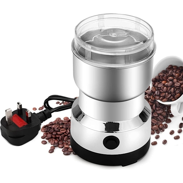 Elektrisk kaffekværn, Multifunktionel krydderikværn, Rustfrit stål hurtigkværn til hurtigmalning, nødder, krydderier, kaffebønner