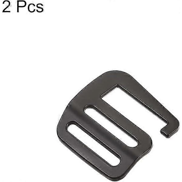 Metal G-Hooks Webbing Buckles, G-Hook Wave Crimp Tension Lock Adjustable Buckles for Backpack Straps Webbing 2 Pcs