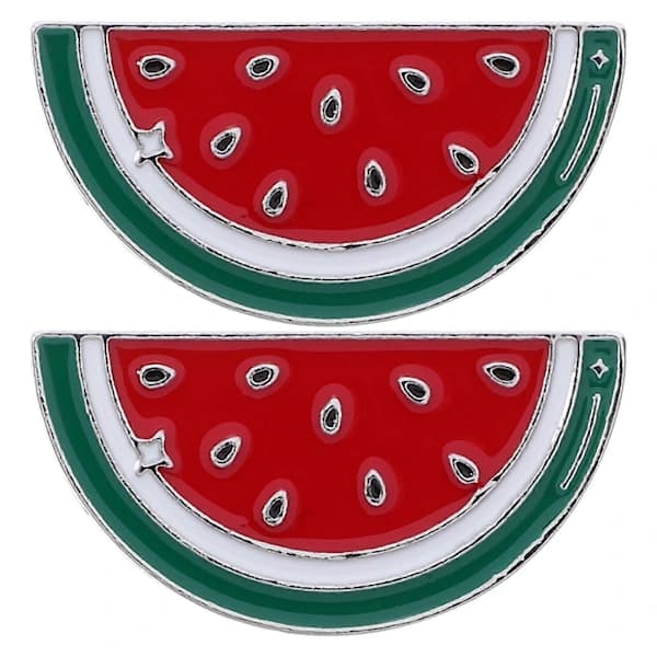 2 stk Legering Vannmelon Brosjer Frukt Brosjer Slagstift Kvinner Kåpe Nål Klesdekorasjon 2025:e