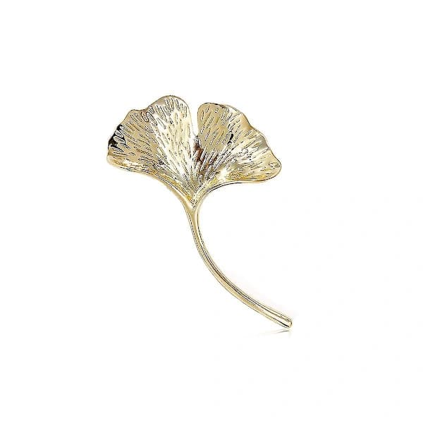 Retro Ginkgoblad Brosjer For Kvinner Bryllup Blomst Brosjer Nål Fash Bijouterie B