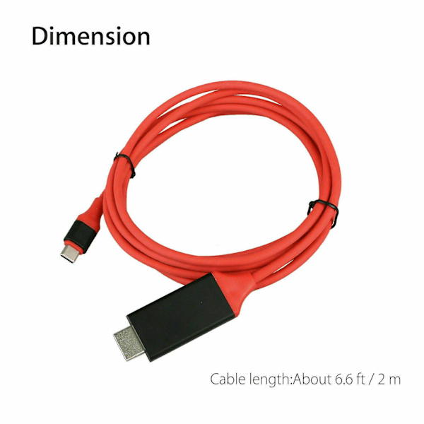 För Samsung Galaxy S10 Note 9 Macbook USB-C Typ C Till HDMI HDTV TV Kabel Adapter_ca