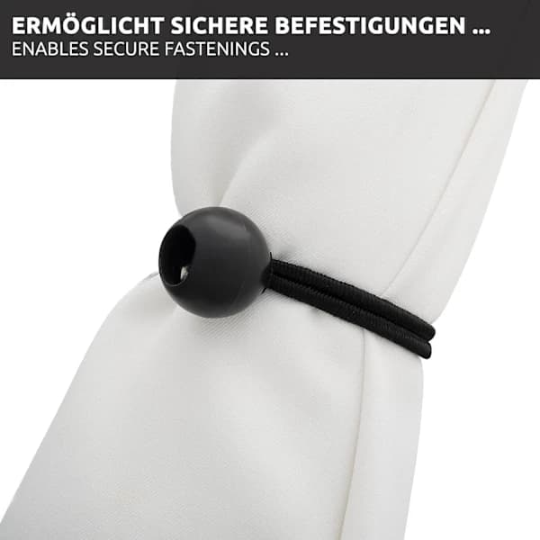 100 stk. elastiske snore, elastisk snore sæt, elastiske kroge med plastikkugle, telt elastiske snore til presenninger, havepavillon, telt, høj spænding svar...