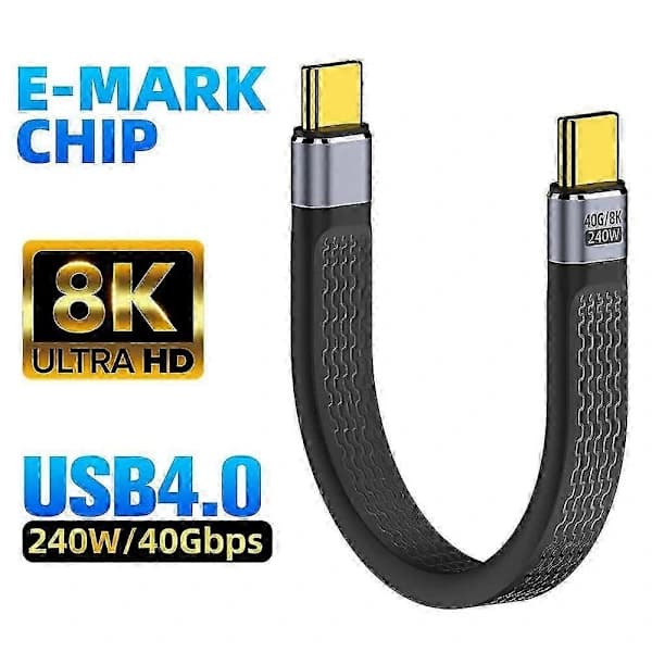 240W USB 4.0 Gen3 -datakaapeli 5A pikalataus USB C - Type C PD Thunderbolt 3 8K@60Hz 40Gbps -datakaapeli