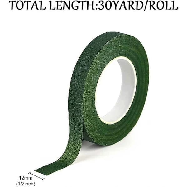 3 kpl vihreää floristinteippiä 1/2 tuumaa per 30 m (tummanvihreä)
