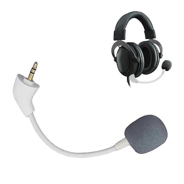 3,5 mm mikrofonbom for Cloud II-headset, bøybar mikrofon med vindbeskyttelse
