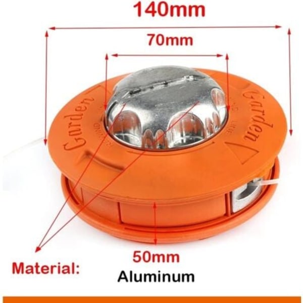 Spole Trådhoved Græstrimmer Universel M10 X 1,25 Venstregevind Reservedele Kantklipper (M10 X 1,25).ca