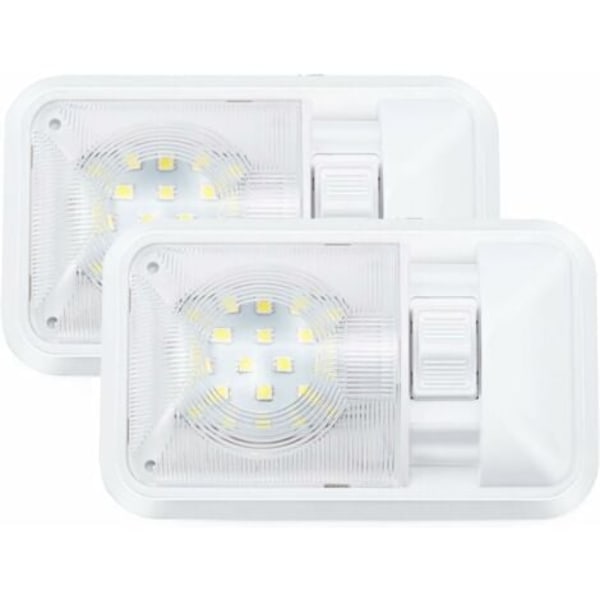 Ulisem 12 V LED taklampe RV 280 lm, taklampe innvendig belysning for tilhenger, campingvogn med bryter (2-pakning) 1.ca