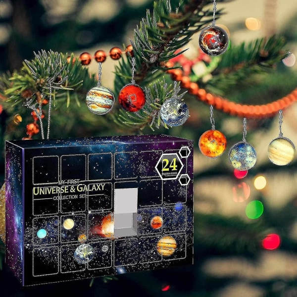 Universum Galaxy Adventskalender 2022 Jul Adventskalendrar, Kosmiska Planet Ädelstenar Överraskning Gåva