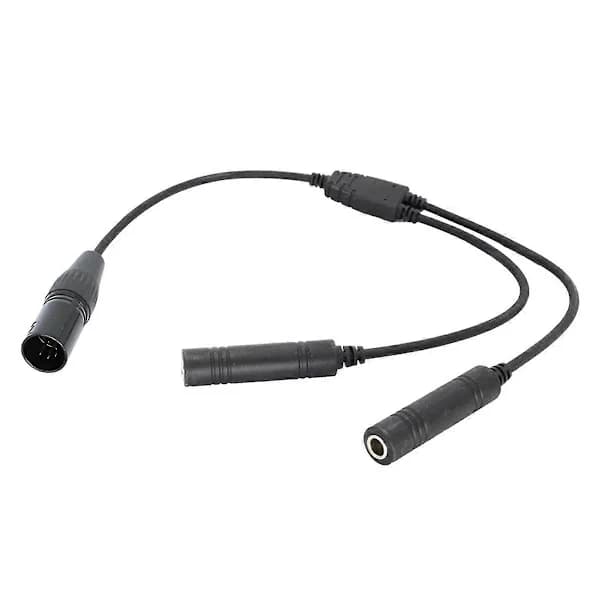 GA Dobbelte Stik til Airbus 5 Pin XLR Adapter Sort Flyvehovedtelefonkabel Universal til Fly Com