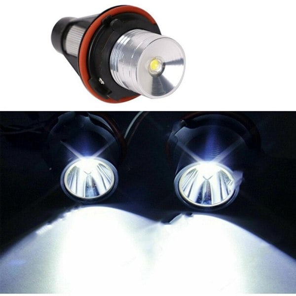 1 pari 8000K valkoisia LED Angel Eye Marker Halo -lamppuja malleihin E39 E53 E60 E63 E64 E66 E87 5 6 7 X3 X5