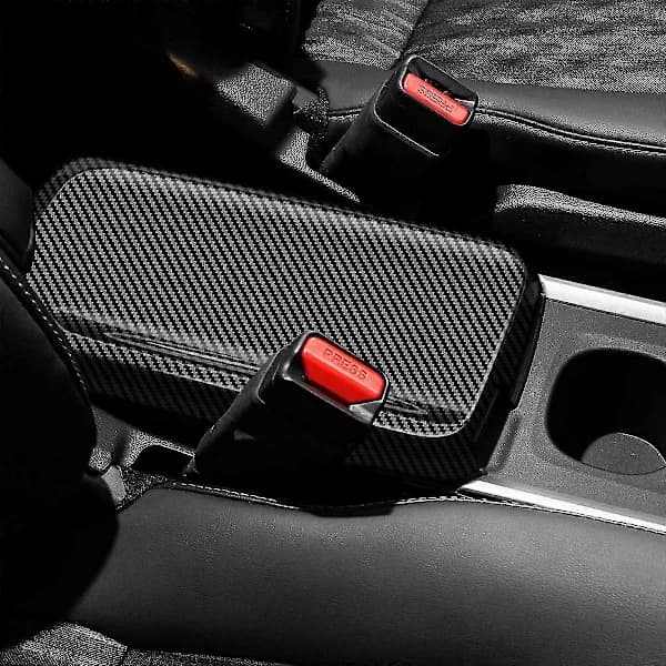 Kolfiber Mittkonsol Armstöd Box Panel Cover Trim