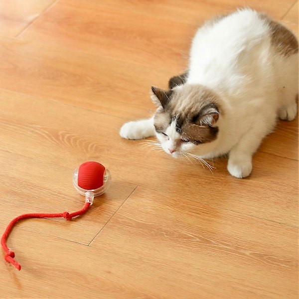 Automatic Cat Ball with Obstacle Avoidance - Interactive Toy for Cats Grey