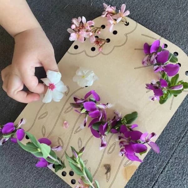 Tre Blomsterstativ foreldre-barn leker Montessori leker
