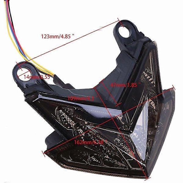CASA Motorcykel Baglygte LED Blinklys til Z800 2013 2014 2015 2016 & Motorcykel LED Blink