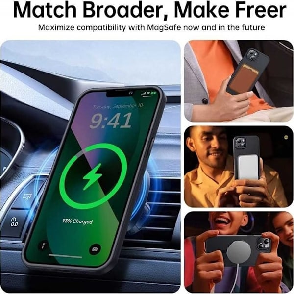 iPhone 13 - MagSafe Skal Stötsäkert Matt Svart Black