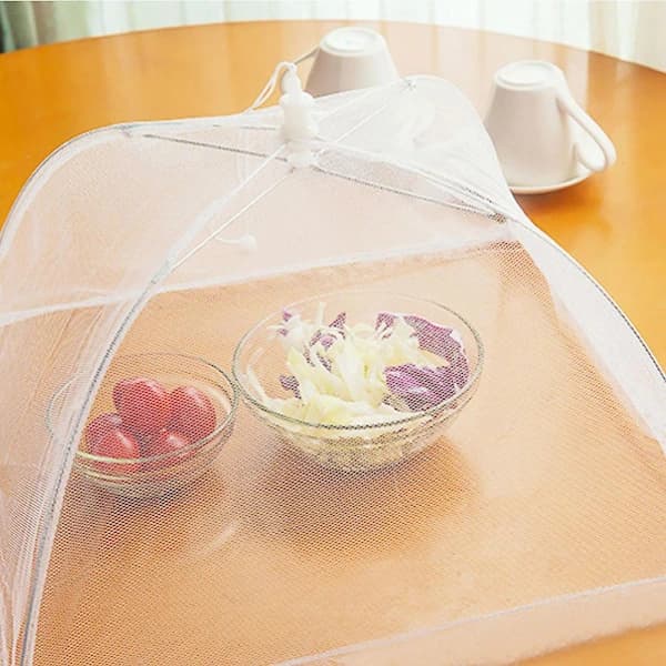 Fällbart matbordsskydd parasoll 2-pack anti-fluga myggnät för picknick och grillfester