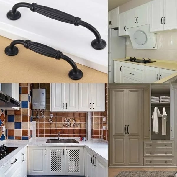 10-pack Black Cabinet Handles Bar Pulls Kitchen Handles Cupboard Handles Drawer Handles Door Knobs 128mm