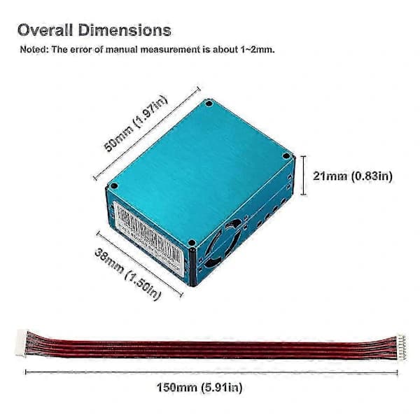 PMS5003 PM2.5 PM10 Kvalitetsdeteksjonssensor Digital Partikkelsensor