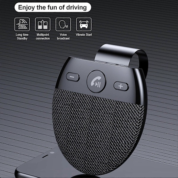 SP11 Bilhögtalare, Handsfree Högupplöst ABS Trådlös Fordons Bluetooth-kompatibel 5.0 Högtalare för Bil