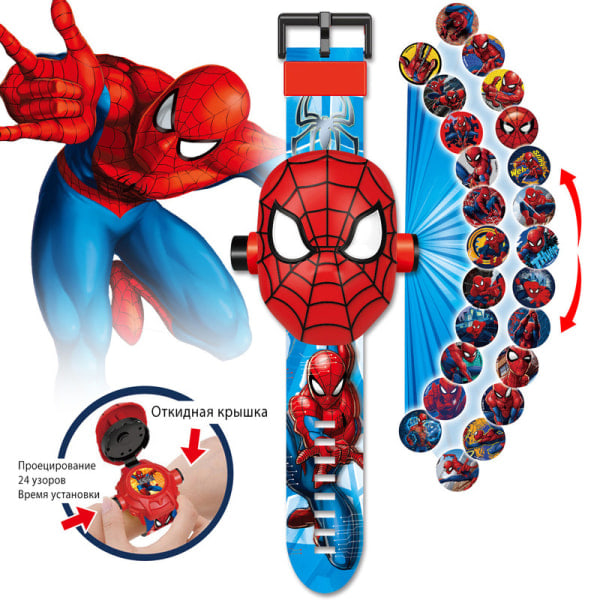 Watch,Spiderman 24 Superhjältefigurer Watch Iron Man