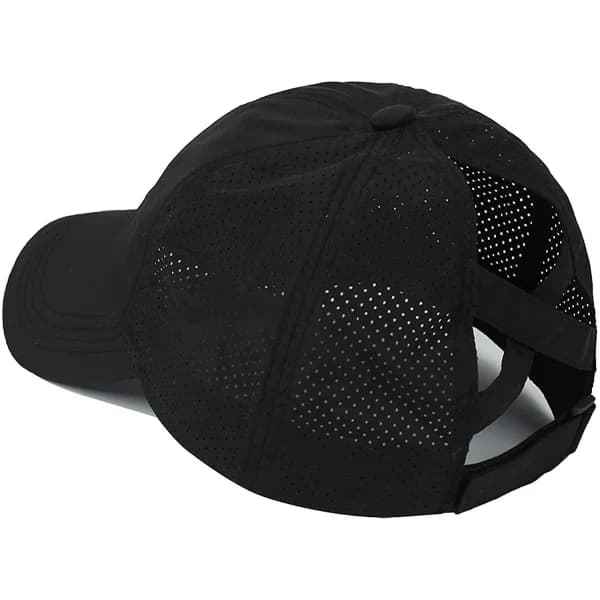 Dame Criss Cross Hestehale Caps Justerbar Høy Mess