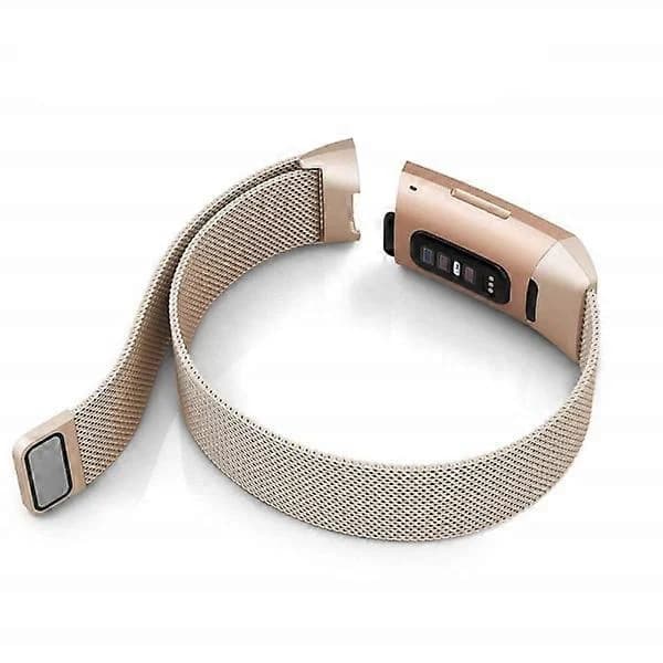 Metallarmbånd Fitbit Charge 4/3 Champagne Gull 200mm