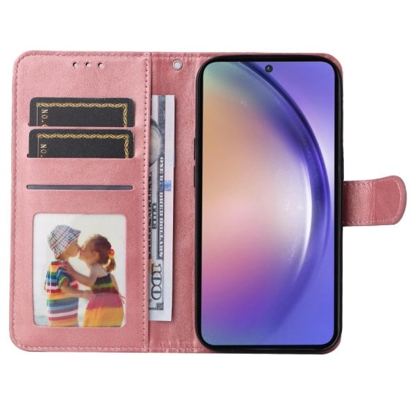 SKALO Samsung A55 5G PU-Läder Plånboksfodral - Flera färger Brun_ca Brun