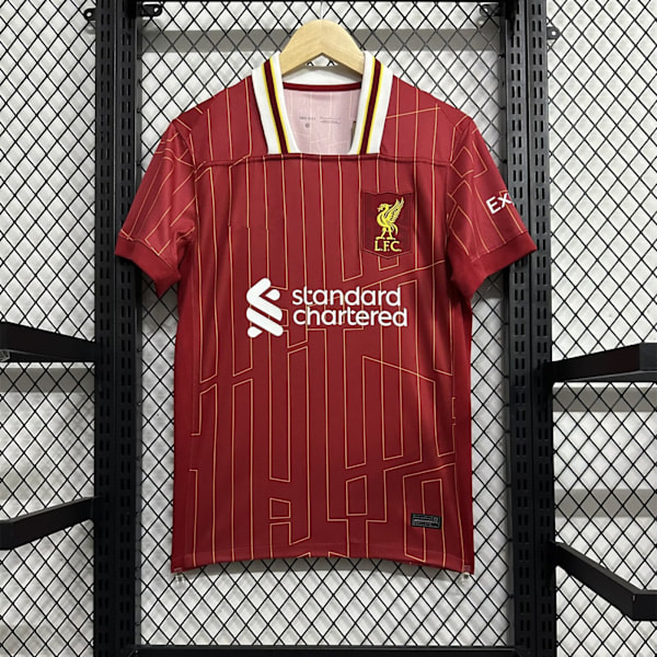 Säsong 2425 Liverpool F.C Kortärmad fotbollströja Snabbtorkande andningsbar sportkläder Away XXL