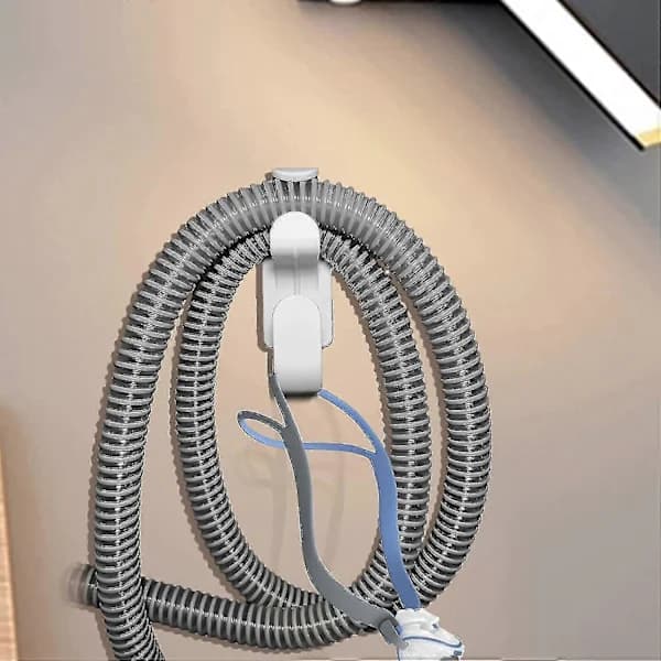 2 kpl CPAP-letkunpidike liukuesteellä, CPAP-maskikoukku ja CPAP-letkunpidike